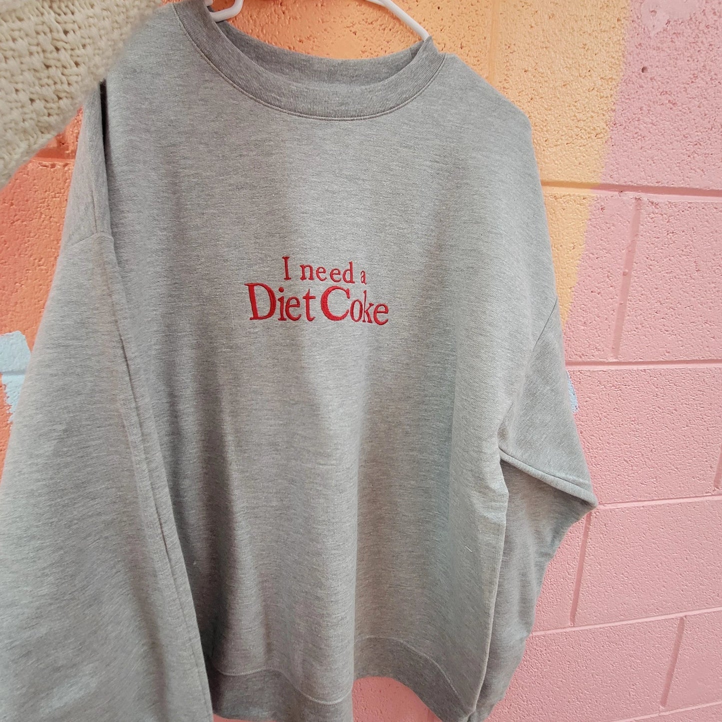 "I Need a Diet Coke" - Embroidered Top by Sunshine Studio