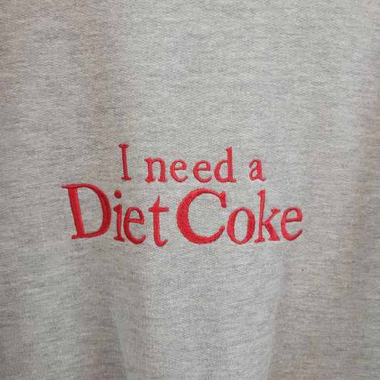"I Need a Diet Coke" - Embroidered Top by Sunshine Studio