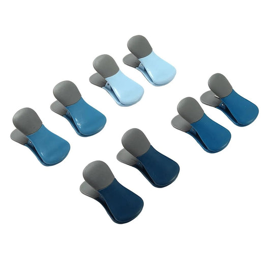 8-Piece Magnetic Bag Clip Set, Blue-0