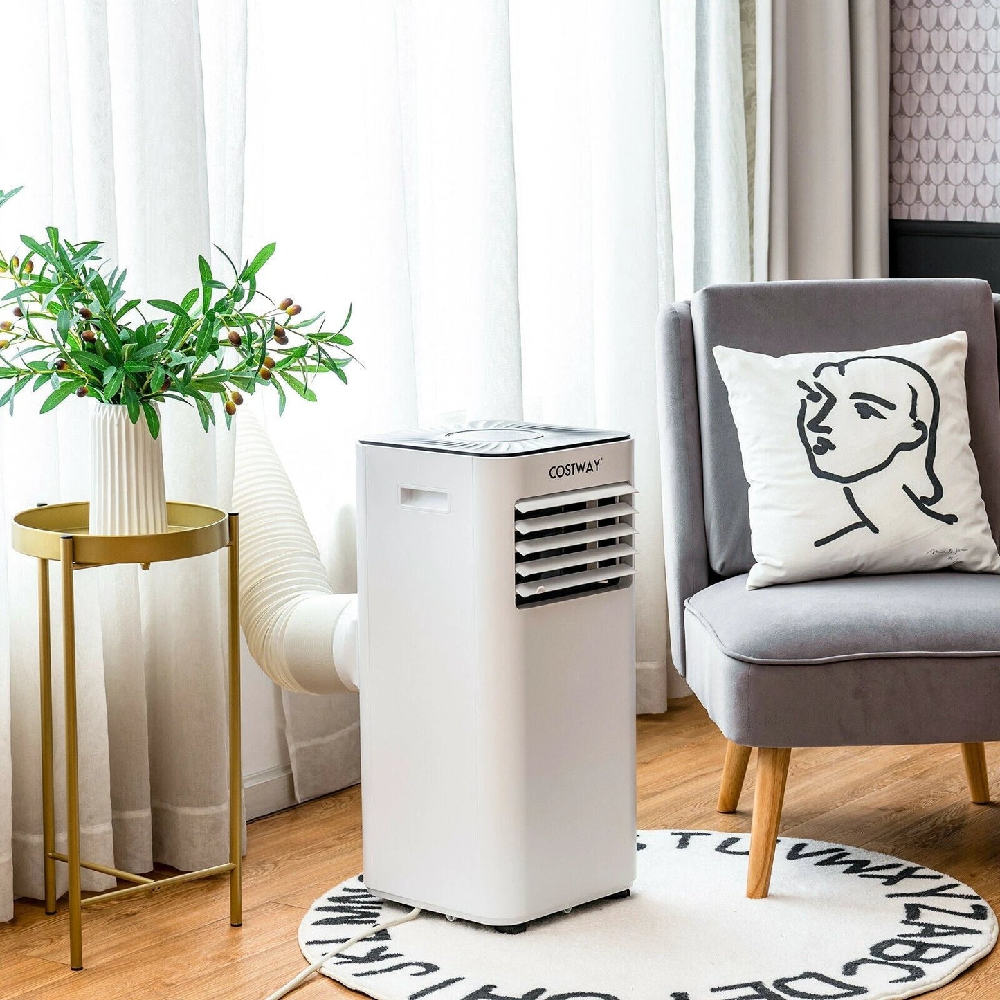 Portable Air Conditioner 10000 BTU Evaporative Air Cooler Dehumidifier-White by DirectDeals