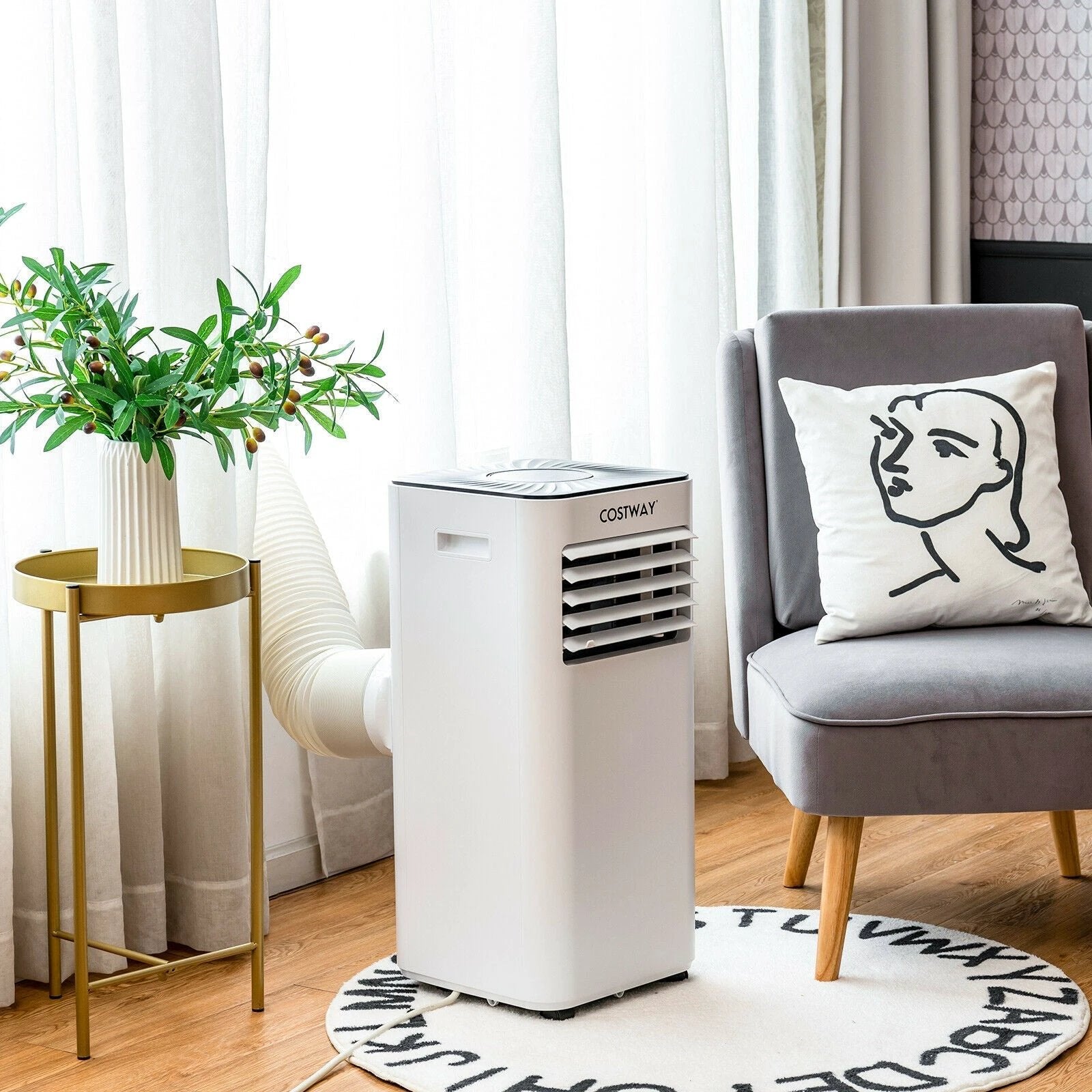 Portable Air Conditioner 10000 BTU Evaporative Air Cooler Dehumidifier-White by DirectDeals