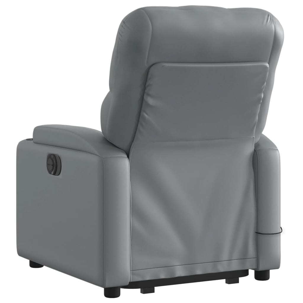 Gray recliner chair on a white background