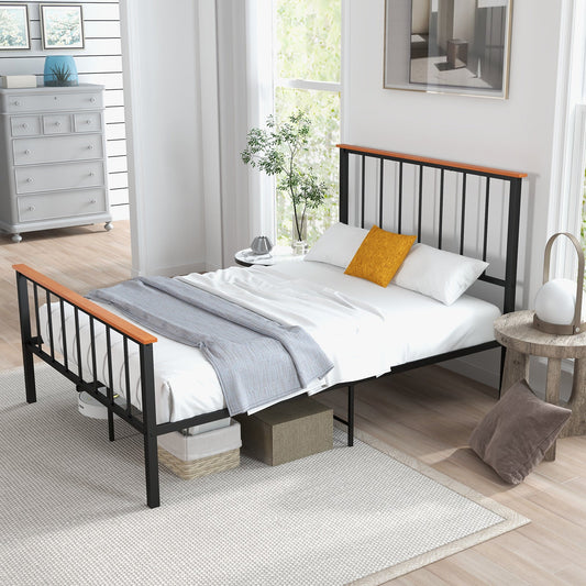 Bed Frame with Headboard and Footboard-Full Size