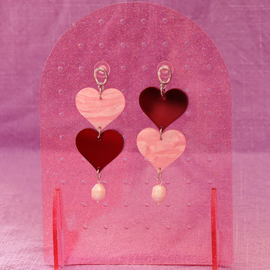 Mismatch Cupid Heart Drop Earrings