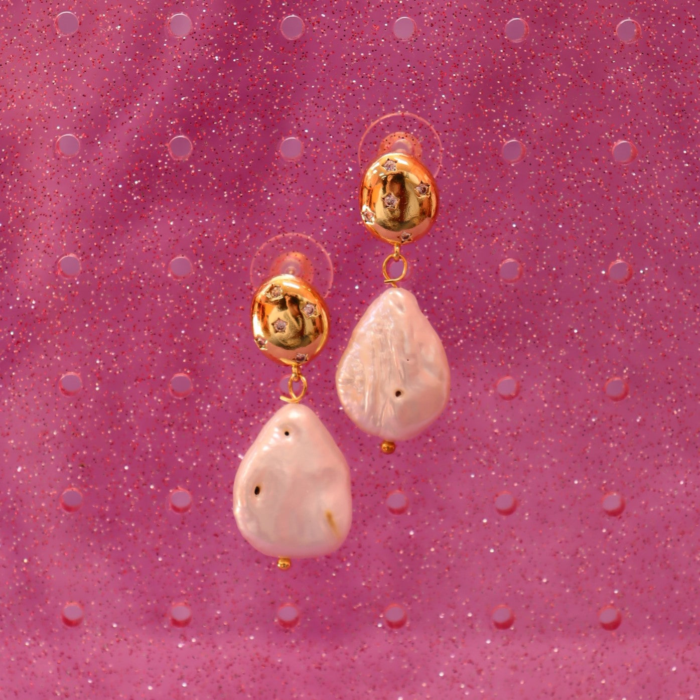 Cupid's Currency - Keshi Pearl Earrings