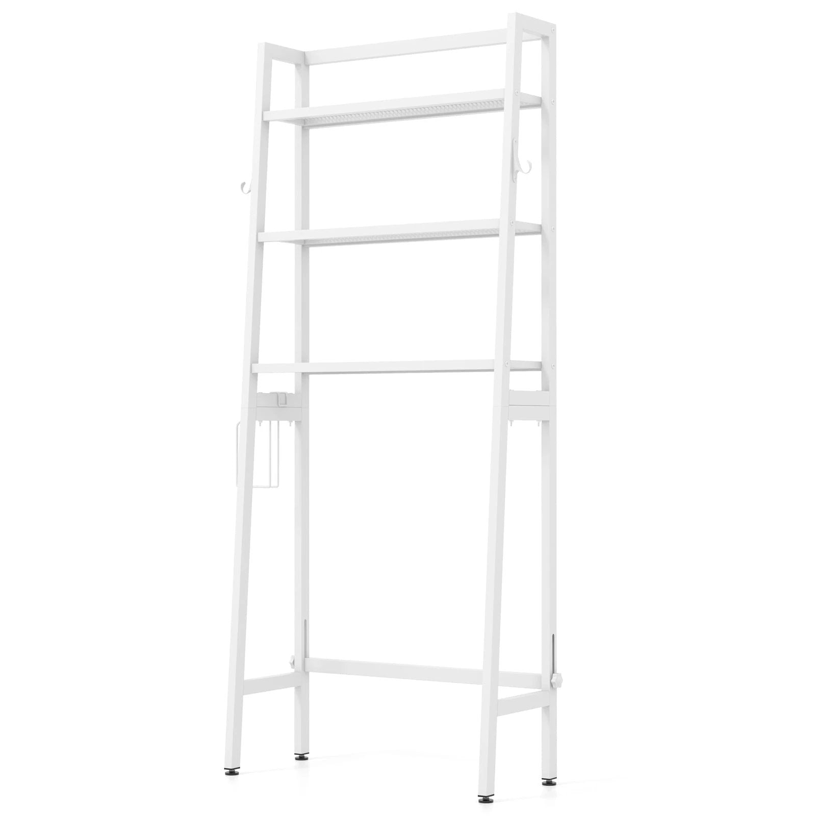 3-Tier Over The Toilet Storage Shelf with Adjustable Bottom Bar-White by DirectDeals