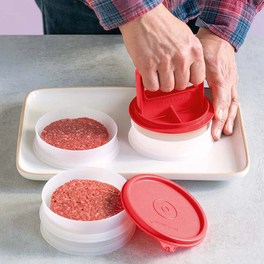 Tupperware Hamburger Press & Keepers Set