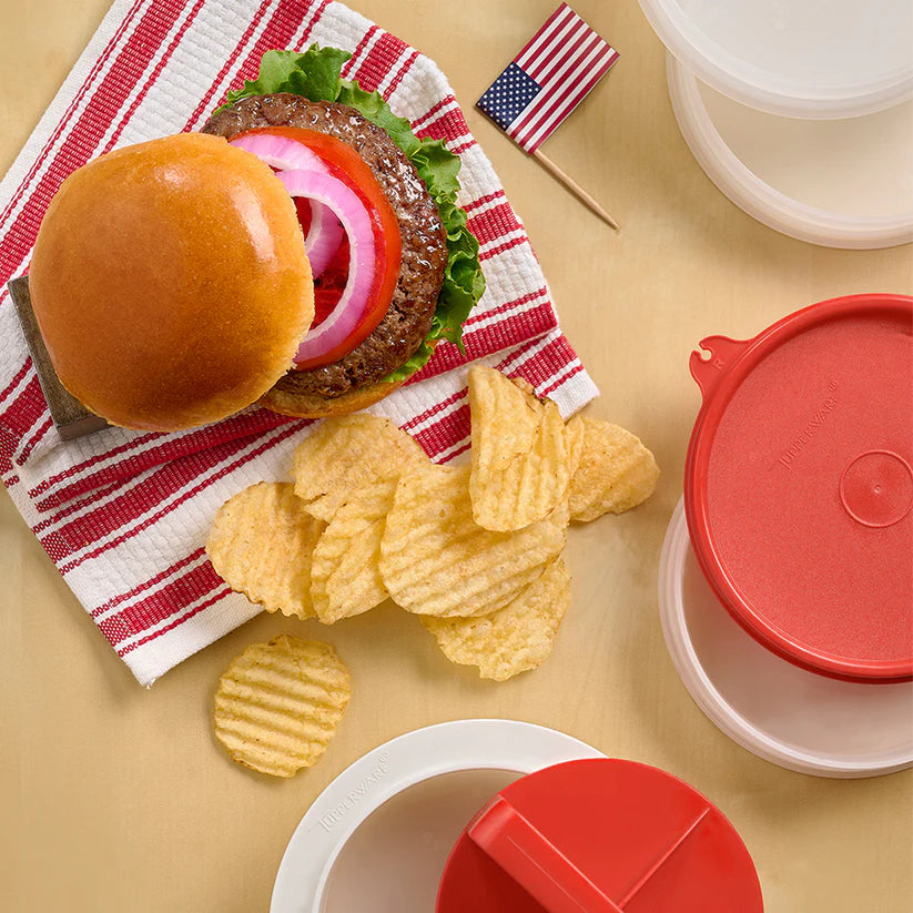 Tupperware Hamburger Press & Keepers Set