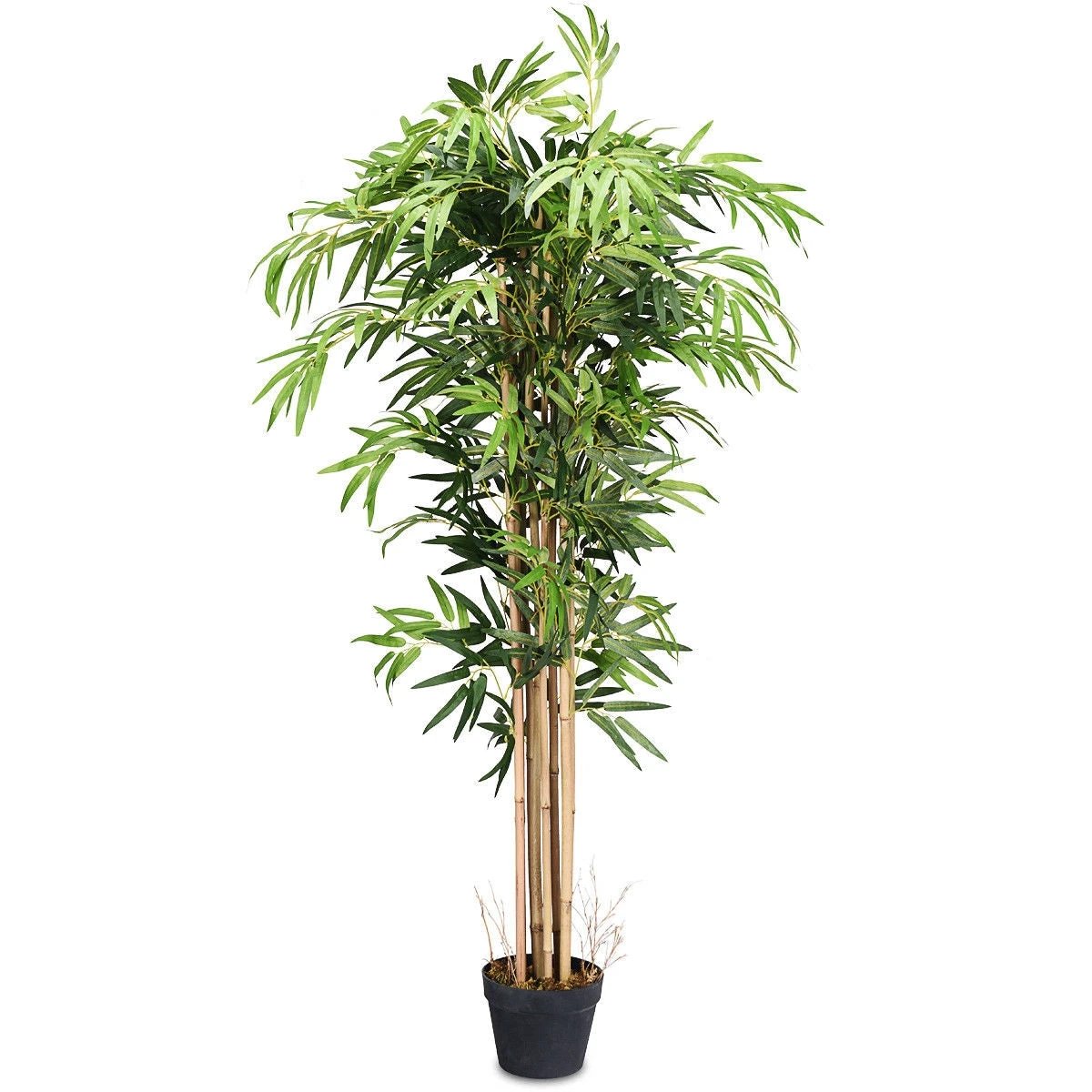 5-Feet Artificial Bamboo Silk Tree Indoor-Outdoor Decorative Planter by DirectDeals