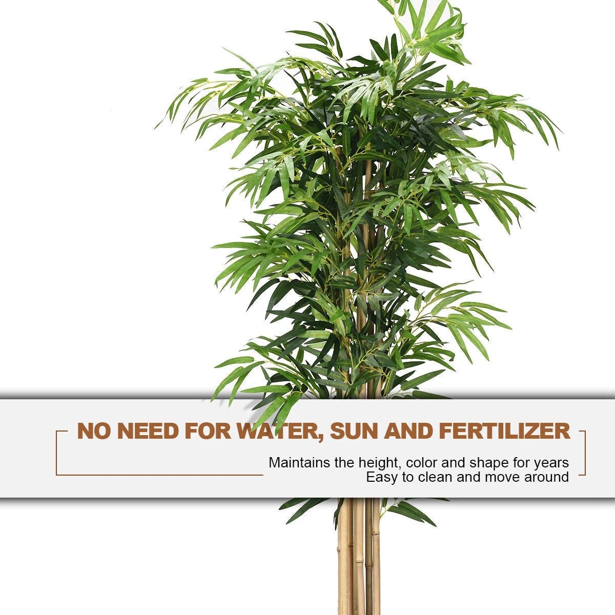 5-Feet Artificial Bamboo Silk Tree Indoor-Outdoor Decorative Planter by DirectDeals