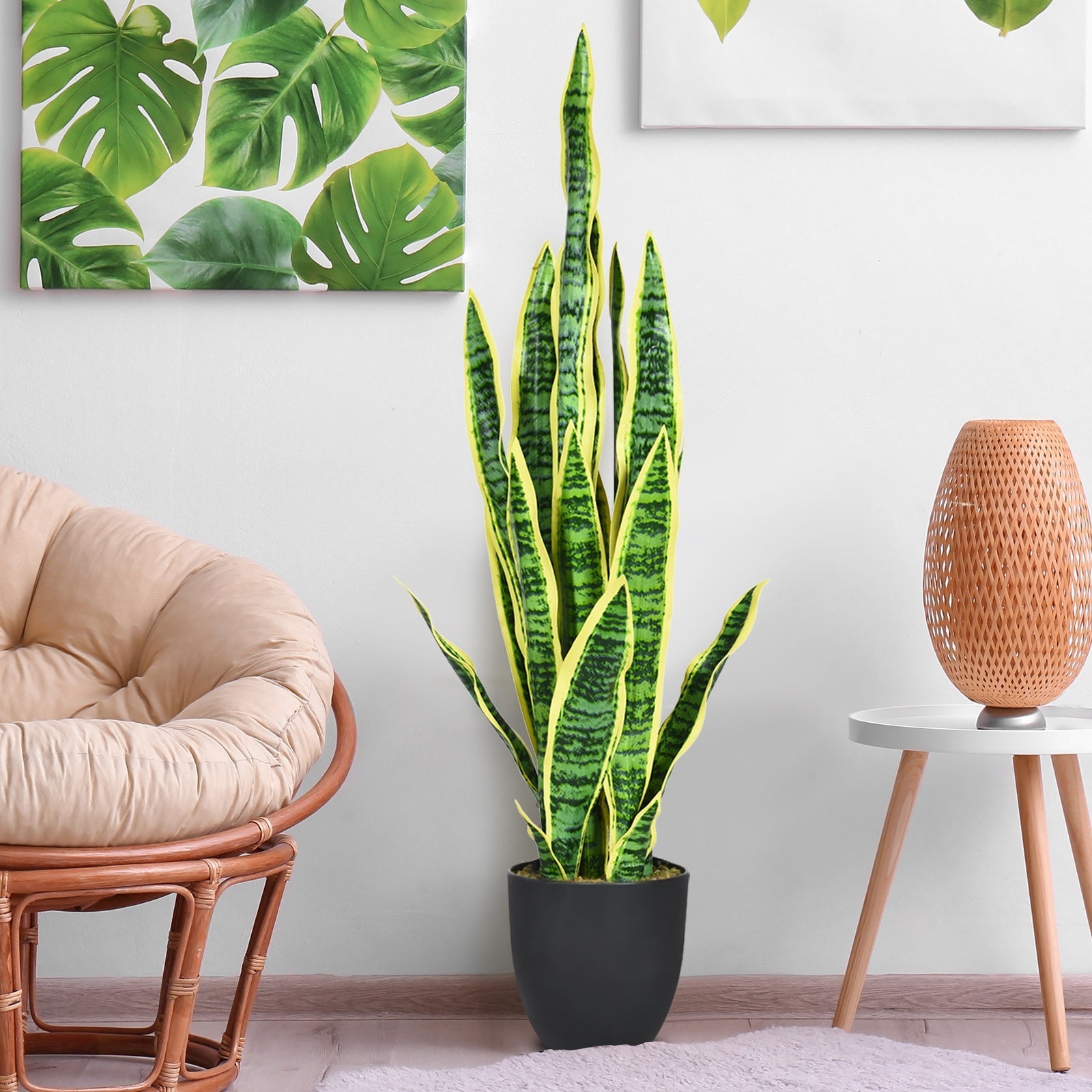35.5 Inch Indoor-Outdoor Decoration Fake Artificial Snake Plant by DirectDeals