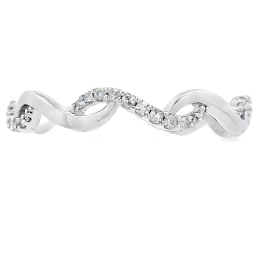 .17ct Diamond Wedding Band Ring 14KT White Gold by Bids.com