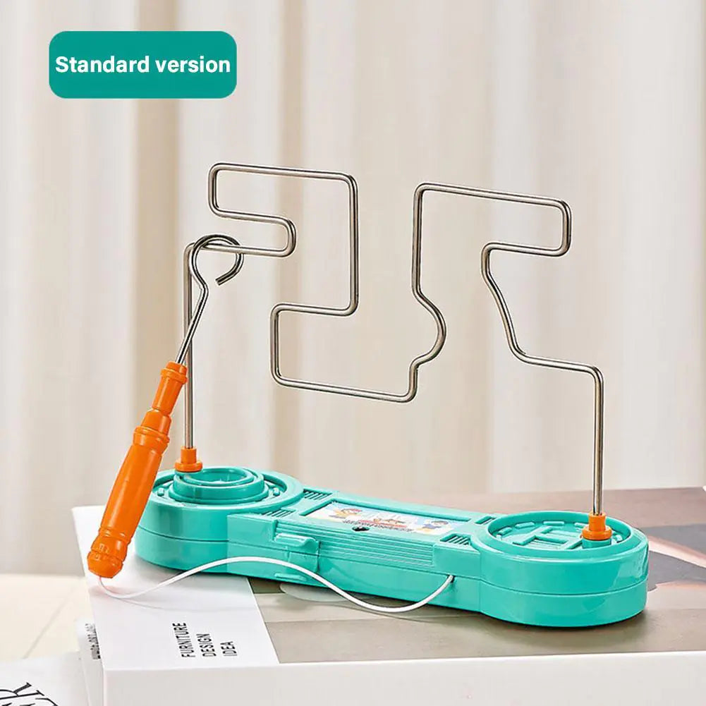 Turquoise cleaning tool with orange handle on a light surface
