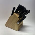 Six Star Cutlery Ronco Rocker 30 Slot Labeled Knife Block Holder Oak Knives