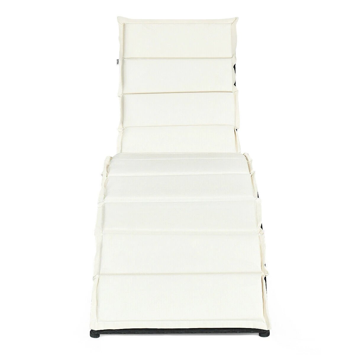 Folding Patio Rattan Lounge Cushioned Portable Chair by DirectDeals